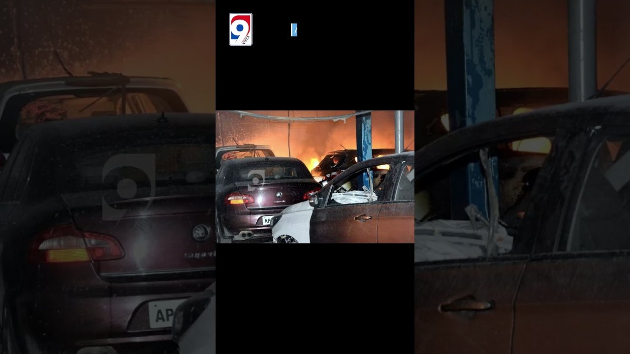 Massive Fire Incident at Car Garage in LB Nagar Hyderabad 