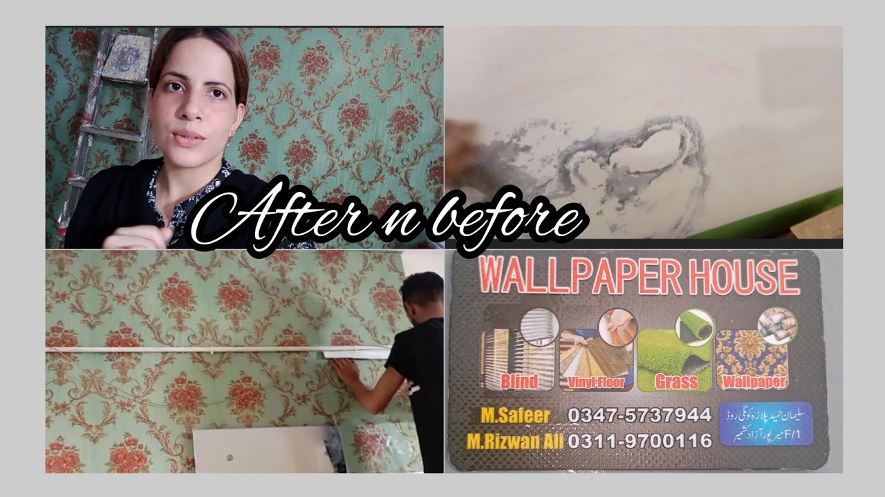 How to apply wallpaper/wallpaper fixing at parlour for new look/Saam