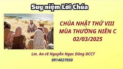 Suy niệm Lời Chúa Chúa Nhật  VIII Mùa thường niên C 03/01/2025 | Lm. Anrê Nguyễn NGọc Dũng DCCT
