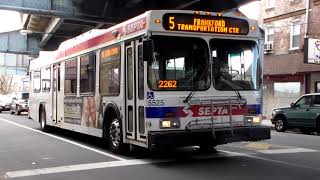 SEPTA BUS: NEW FLYER D40LF 5525 ON ROUTE: 5