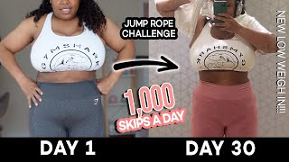 Celebrity Jump Rope Workout Transformation (1,000 Jumps) For +30 Days | FAT BURNING 🔥 Plus Size Fitness Wealth