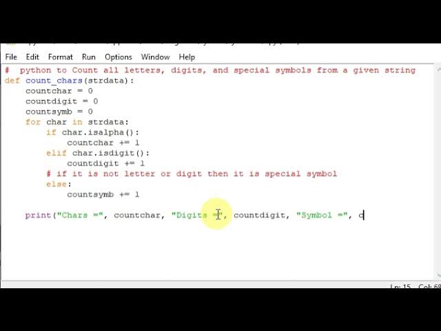 Uppercase Alphabet Count For A Given String In Python Codespeedy