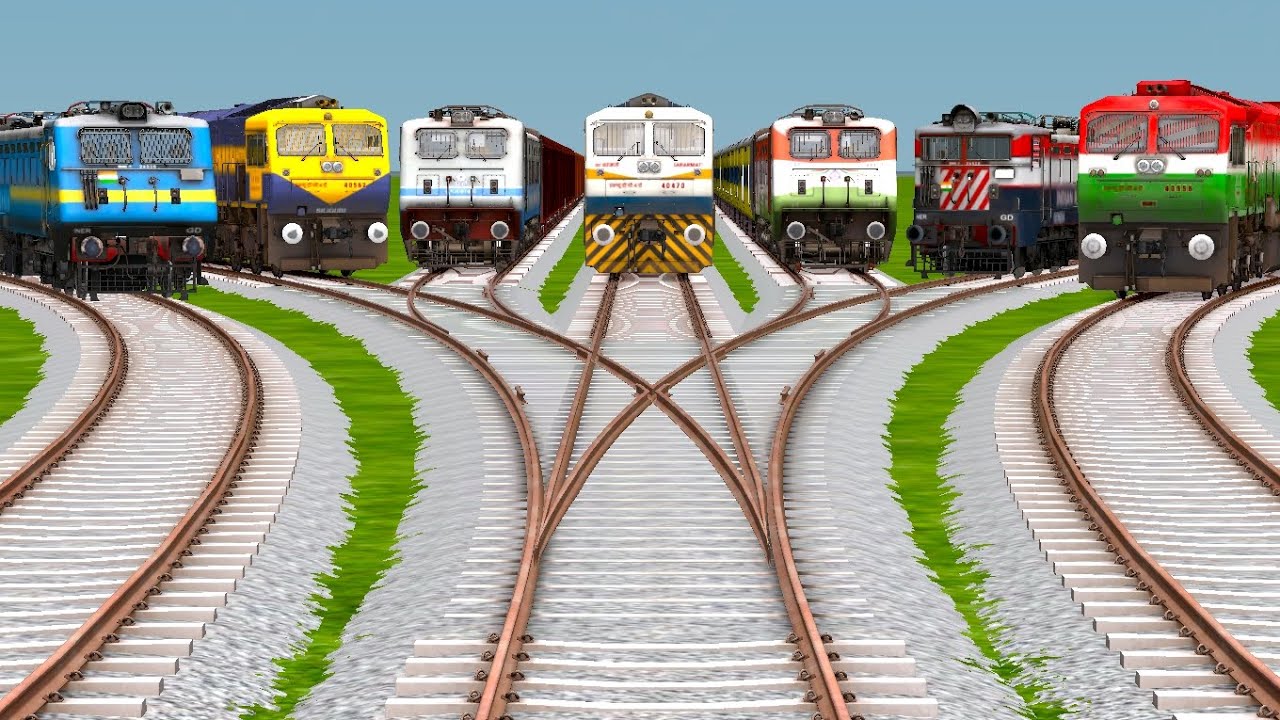 7 Round Track Locomotive Village Green Ground Crossing By Bumpy Railway Station / train simulator