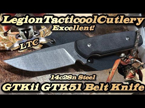 GTKii GTK51 Drop Point Belt Knife in 14c28n Steel