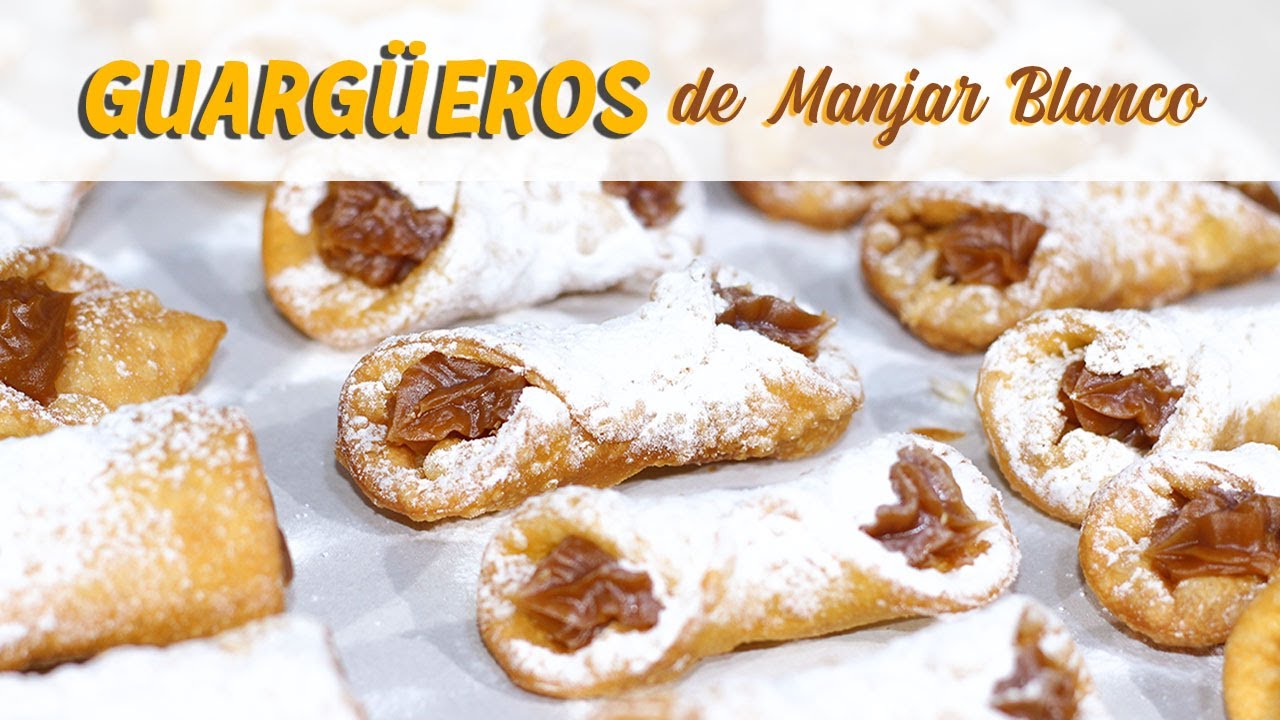 cómo preparar GUARGÜEROS de MANJAR BLANCO - receta fácil y rápida / Cositaz Ricaz