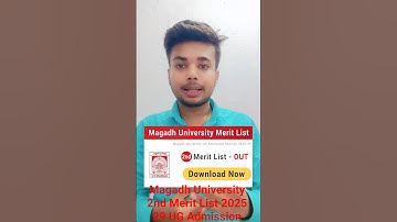 Magadh University UG Admission 2025-29 2nd Merit List 2025 29 Download Kaise kare