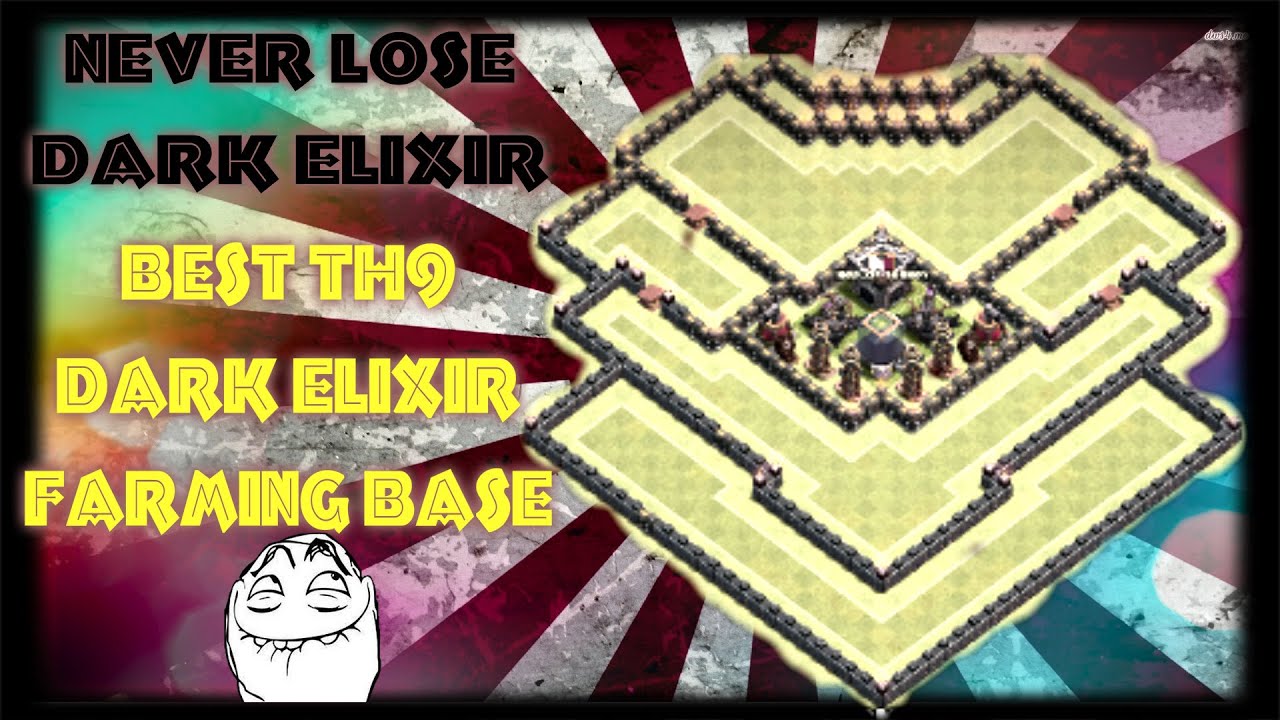 BEST RATED TH9 DARK ELIXIR FARMING BASE! | New Update 2016 | Clash of Clans