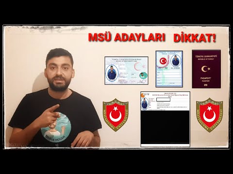 MSÜ SINAVINA GİRECKLER DİKKAT ! SINAVA NELER GÖTÜRÜLMELİ?