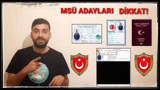 MSÜ SINAVINA GİRECKLER DİKKAT ! SINAVA NELER GÖTÜRÜLMELİ?