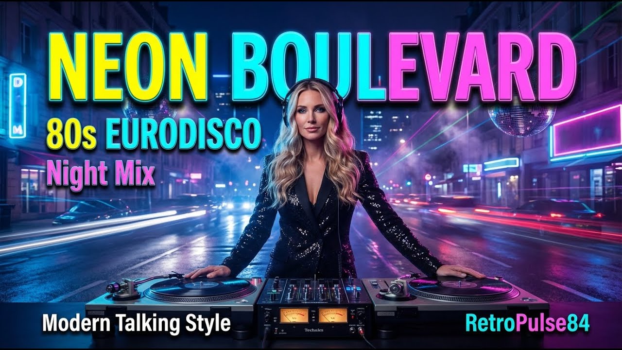 Neon Boulevard 80s EuroDisco — Modern Talking Style Night Mix | RetroPulse84