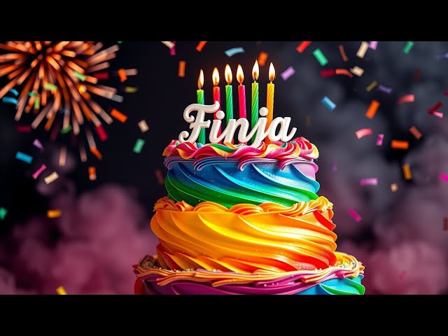Zum Geburtstag viel Glück – Geburtstagslied für Finja 🎉🎂 – Version 2