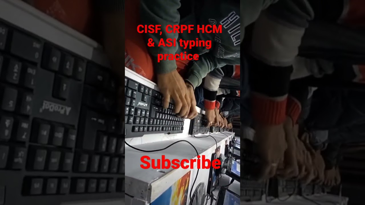 CISF, CRPF HCM & ASI typing practice || 