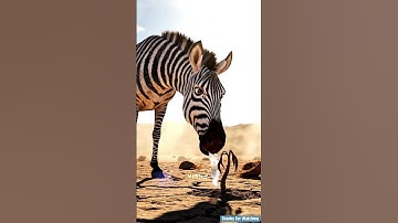 The zebra saved the dying coconut tree in the desert but a human cut it down 😭💔 #ai #zebra #sad
