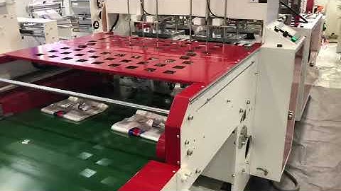 Two lines ultra high speed T-shirt bags vest bag carry bag making machine