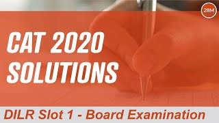 CAT 2020 Solutions Slot 1 DILR | Board Examination | Question & Answer | 2IIM Online CAT Prep