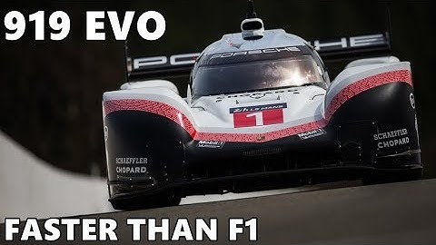 Porsche 919 Hybrid Evo Laps Spa Faster Than F1 Cars