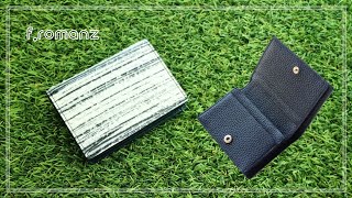 [Leather Craft] 파이톤 뱀가죽을 이용해보자❕｜3면 맞지 카드지갑 만들기｜python card wallet