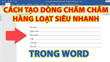 Cách tạo dòng chấm trong word hàng loạt siêu nhanh