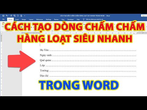 Cách tạo dòng chấm trong word hàng loạt siêu nhanh