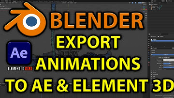 Export Blender Animation Sequence To After Effects & Element 3D (Blender To AE - Part 2)