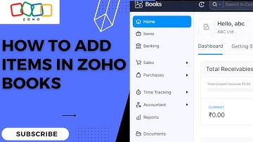 How To Add Items In Zoho Books