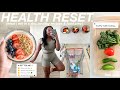 HEALTH RESET | what i eat in a day, healthy recipes for weight loss, grocery shop + food prep &amp; more