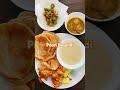 Poori Bhaji Basundi pakode |  festival menu