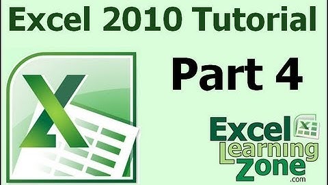 Microsoft Excel 2010 Tutorial - Part 04 of 12 - Excel Interface 4