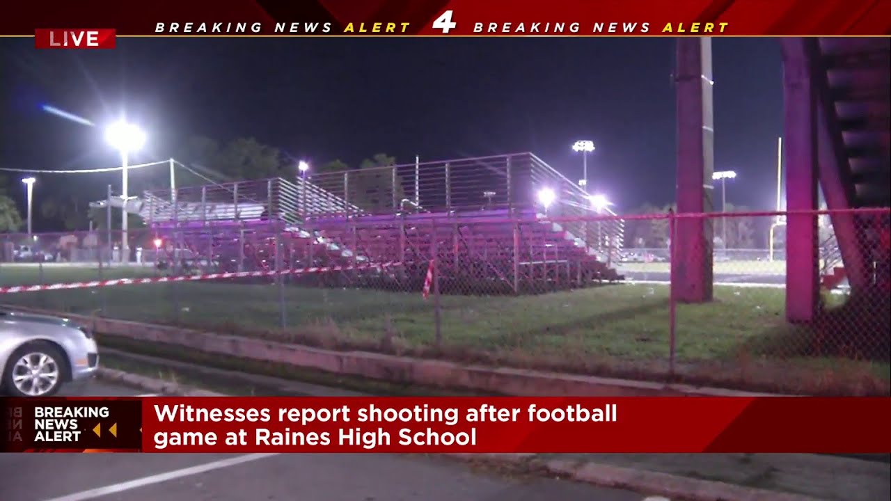 Reports of gunfire after football game at Raines High School - YouTube