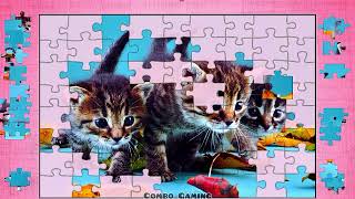 puzzle #5183 gameplay || HD funny cute Cat kittens jigsaw puzzle game video  screenshot 5