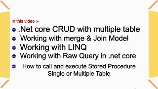 CRUD with multiple table in asp.net 6.0 | CRUD Operation in .NET core in Hindi #biharideveloper