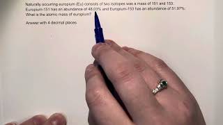 Average Atomic Mass: Isotope math calculation practice BLEND