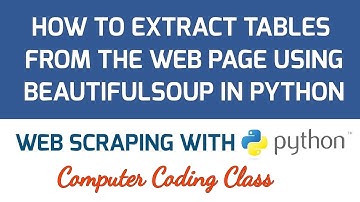 Extract Table from Html using BeautifulSoup | Web Scraping using Python | Beautifulsoup Tutorial