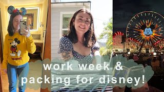 work week and packing for disneyland! | vlog