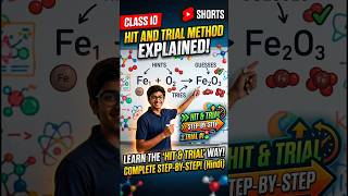Balancing Chemical Equations (Hit-and‑Trial Method) — Class 10 Chemistry #shorts #HitAndTrial