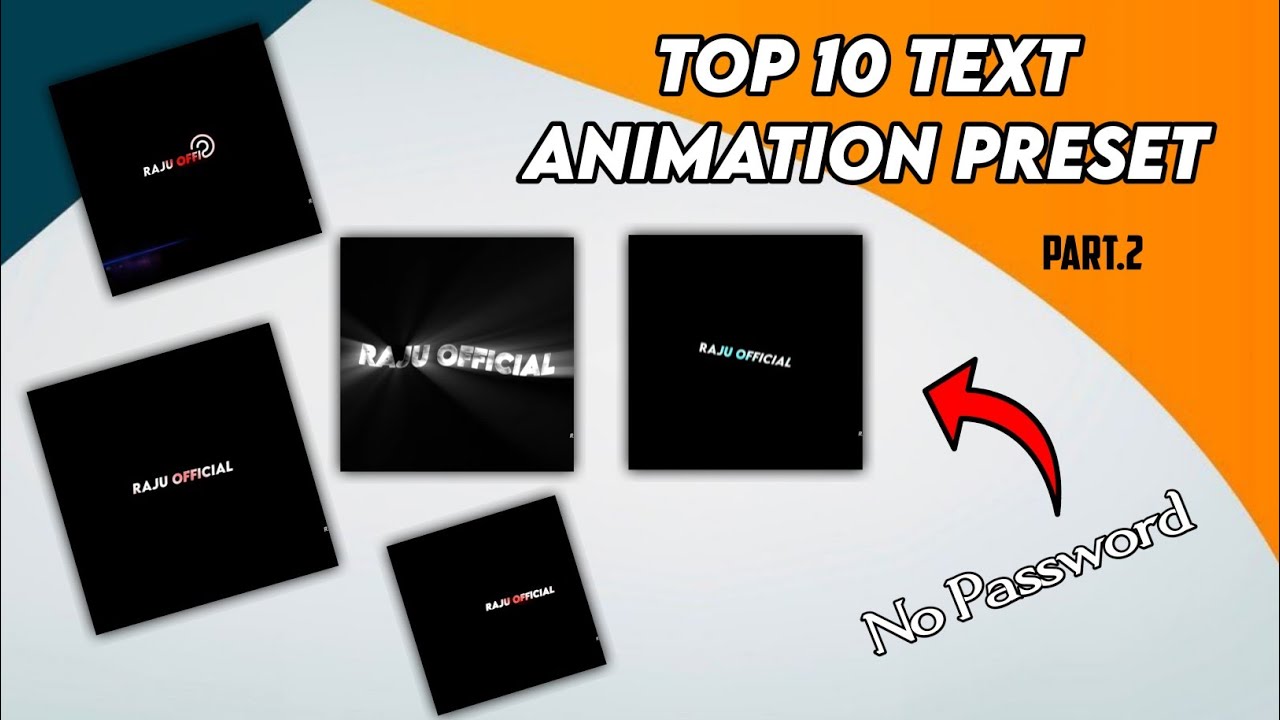 Alight Motion Text Effect Preset Link | XML File By Raju Official Part ...