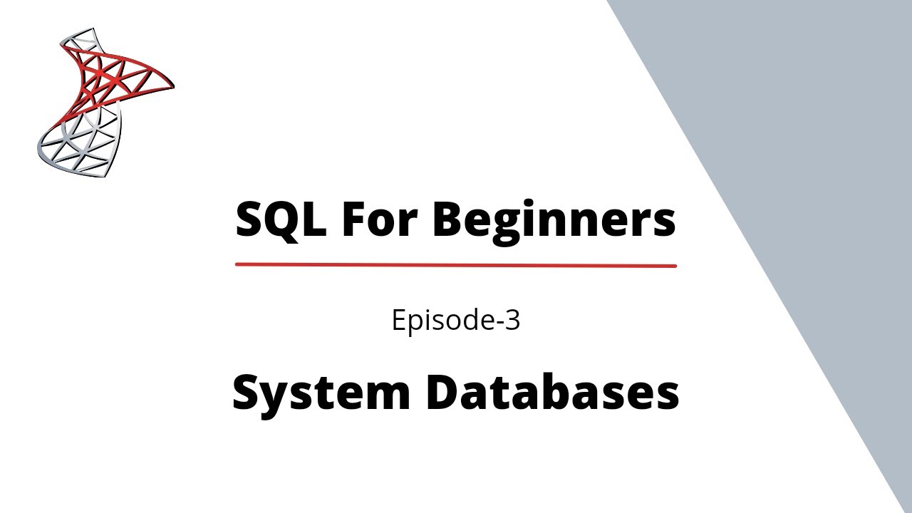SQL for beginners|What are system Databases in SQL| Subash K