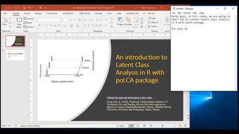 Latent Class Analysis (LCA) in R with poLCA package for beginner - Part 1