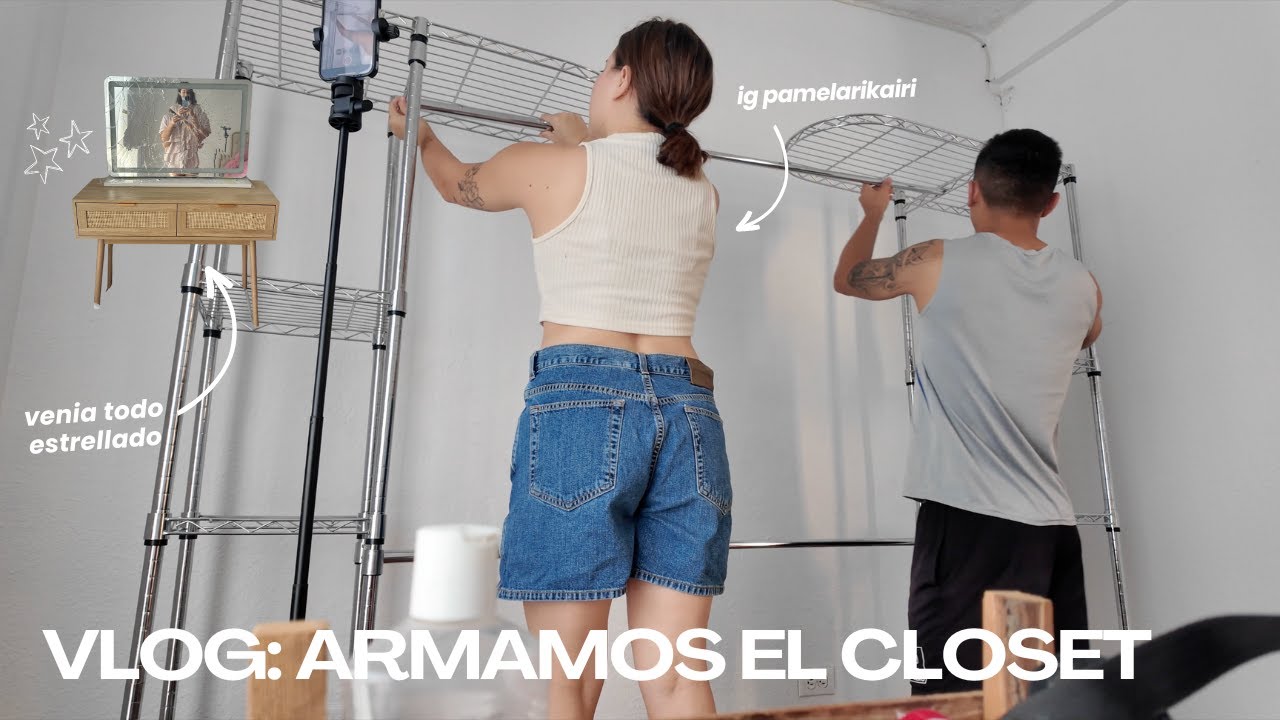 armamos el nuevo closet, el espejo de mi vanity venia roto | vlog - YouTube