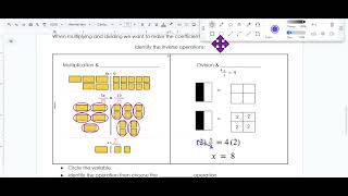 one step equation notes math 7