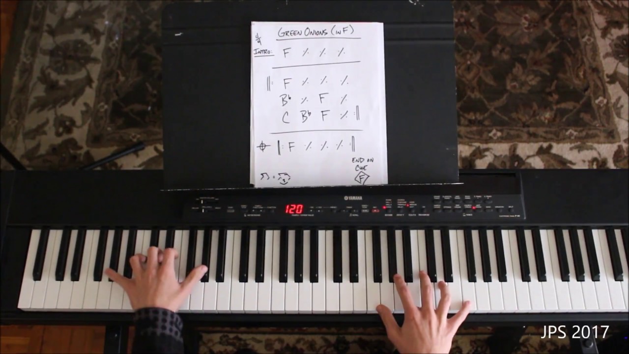 How to play a Green Onions cover using a Nashville chord chart Tutorial
