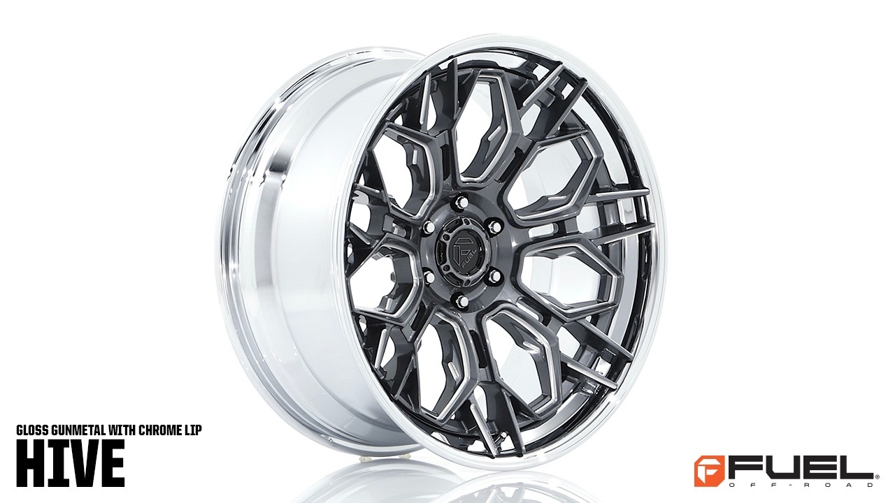 FUEL OFF-ROAD FC409 HIVE | 22X10 | GLOSS GUNMETAL WITH CHROME LIP