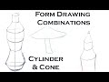 Cylinder &amp; Cone Form Drawing Combinations