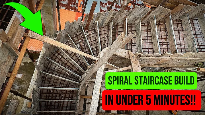 How to Make a Spiral Concrete Staircase 🔥 Full Process