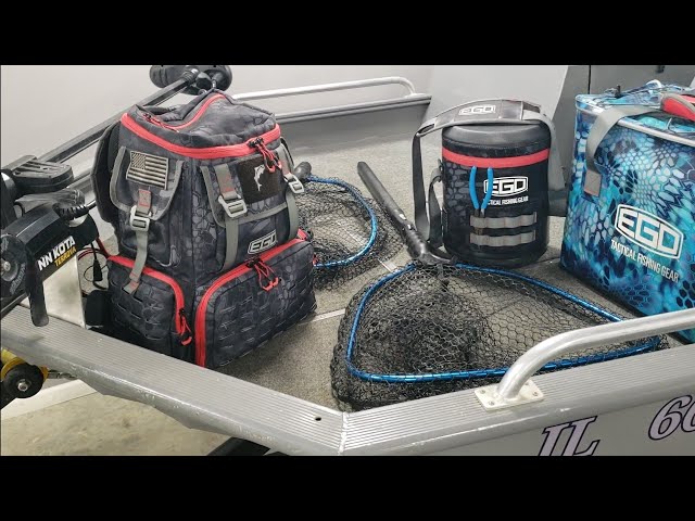 Ego Fishing Products 100 trip review! Backpack , S2 slider , Wiegh in  cooler and live bait coolers. 
