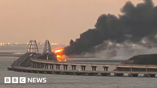 Ukraine: Russia detains eight people over Crimea bridge attack - BBC News