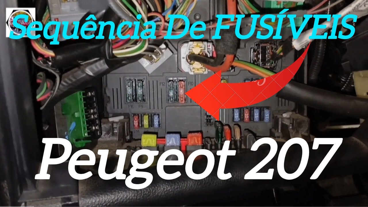Sequência De FUSÍVEIS Peugeot 207 - Caixa Interna  EP-178