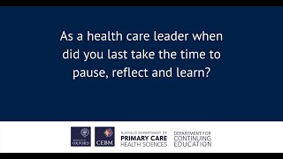 The Evidence-Based Health Care Leadership Programme