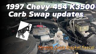Replacing aftermarket throttle cable in the 97 Chevy K3500 dually. Using previous generation cables!