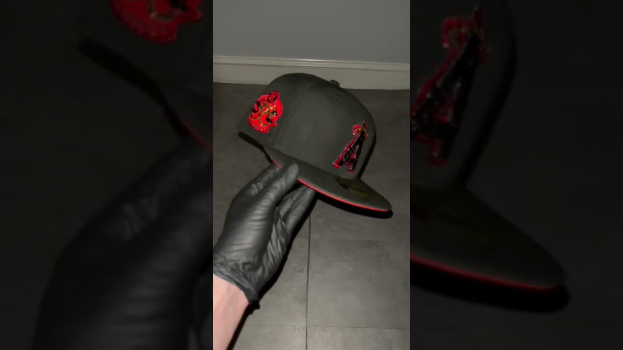 Custom Iced Out Los Angeles Angels 59Fifty Fitted Hat.